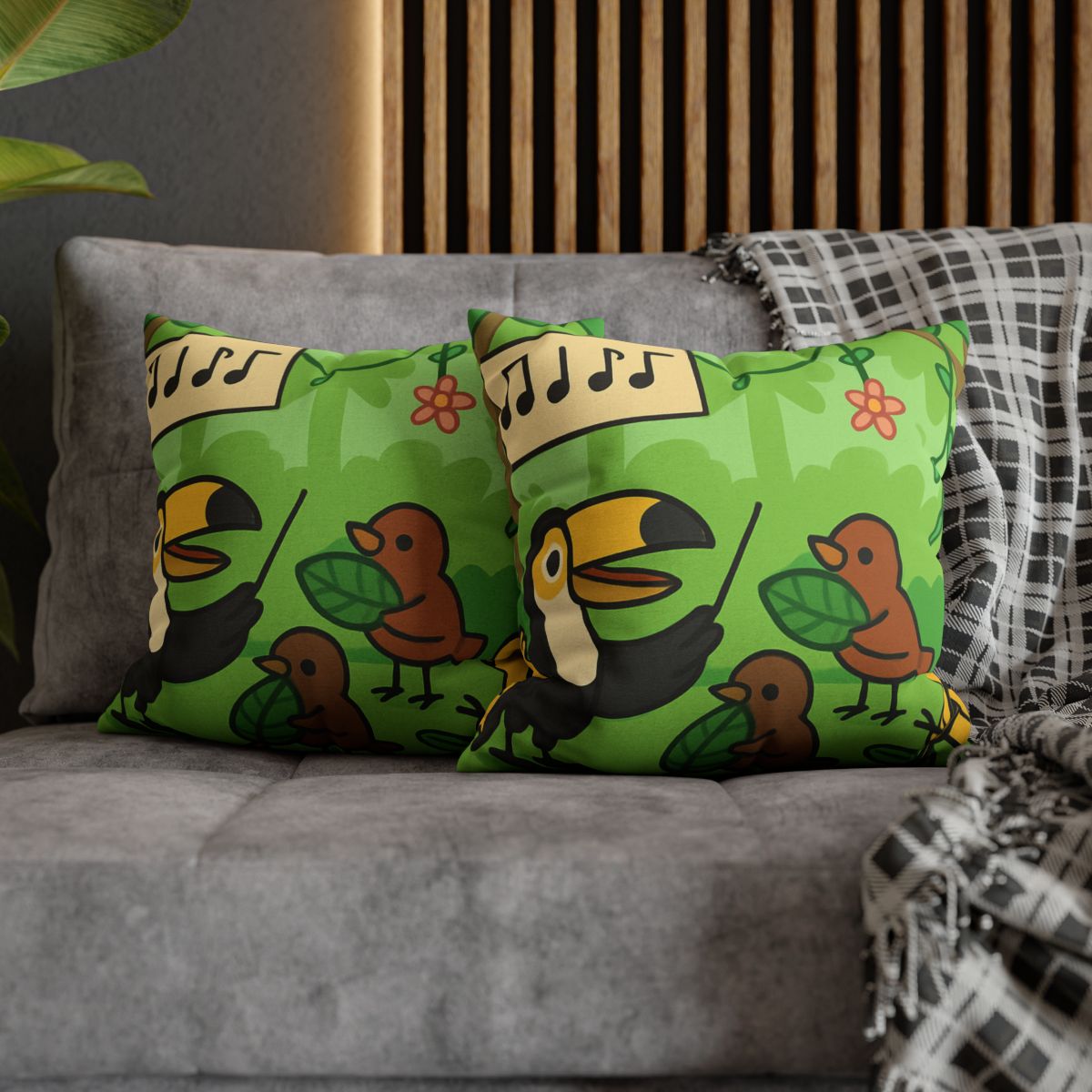 Rainforest Orchestra Of Birds stylish decorative pillowcases