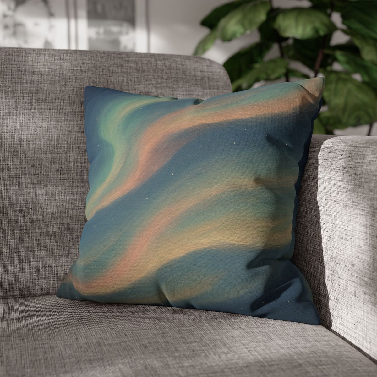 Spectral Aurora Drift designer print pillow cases