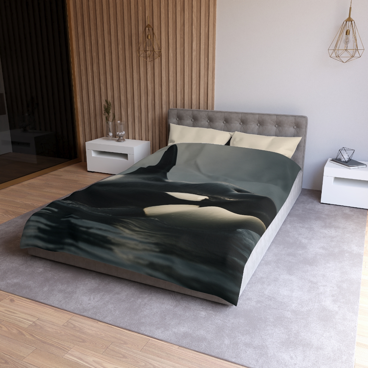 Quiet Current Orca personalized bedding duvets