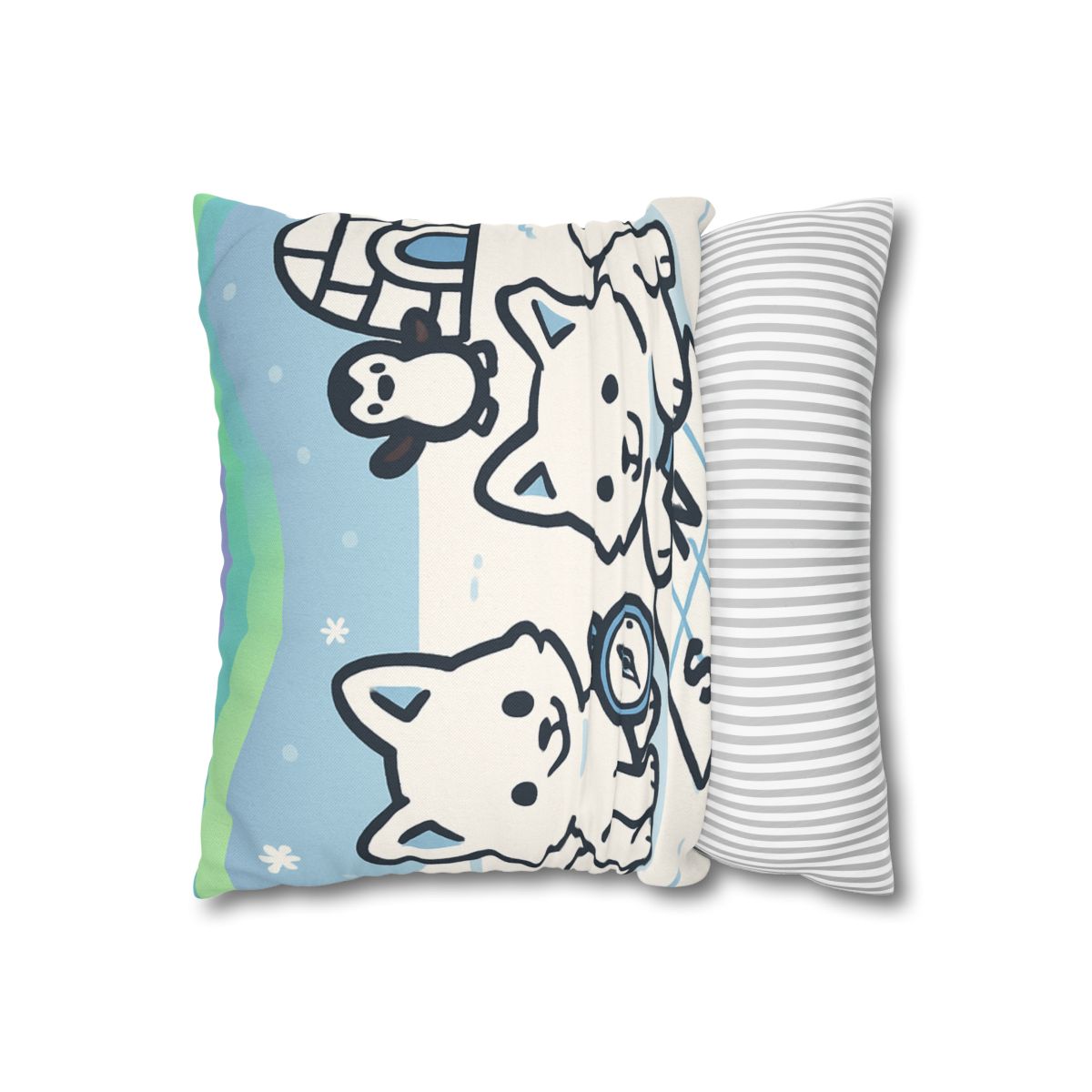 Polar Aurora Map Makers trendy patterned pillow cases