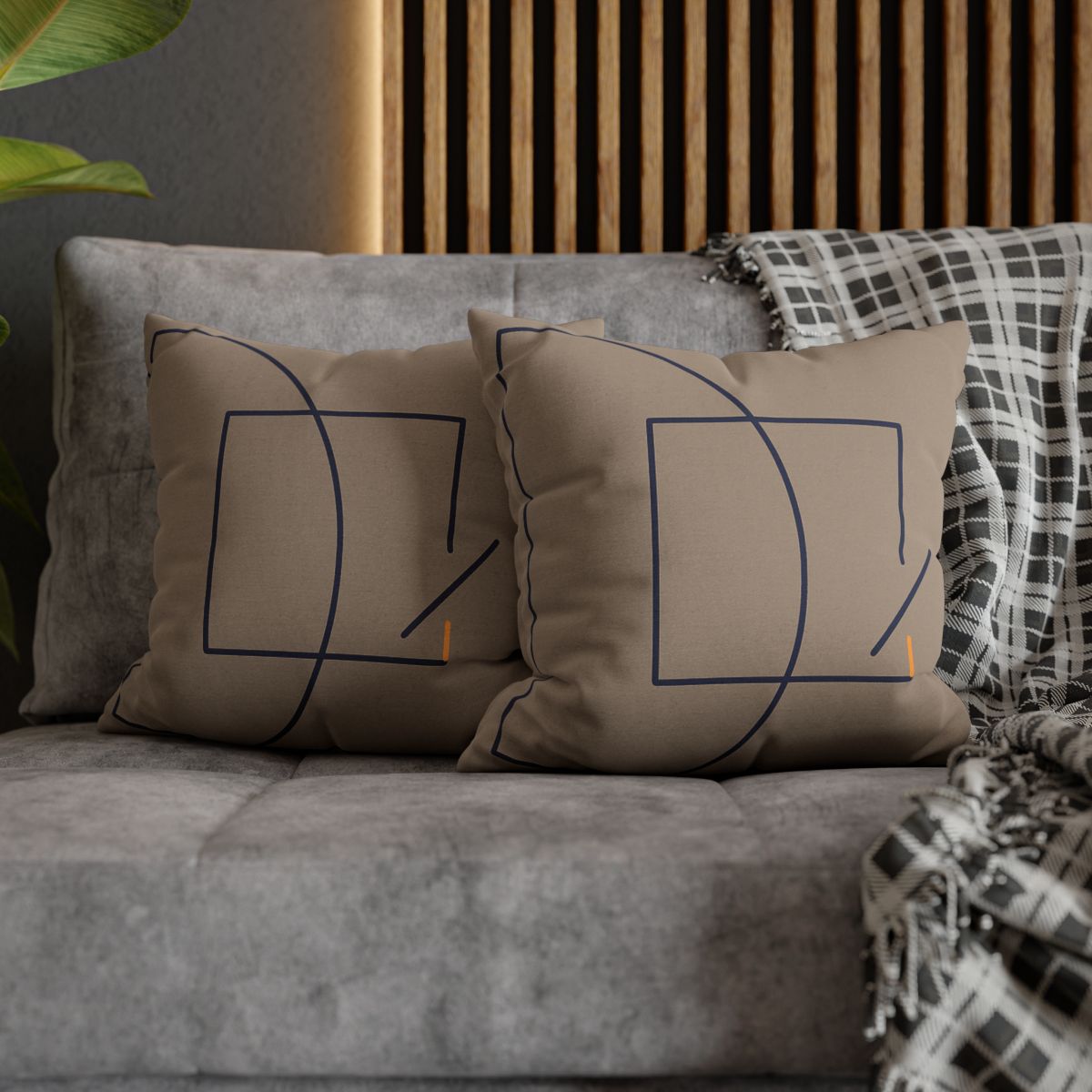 Corner Arc With Nested Open Square trendy patterned pillow cases