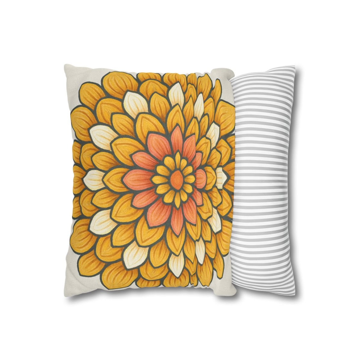 Floret Burst Mandala custom pillow cases