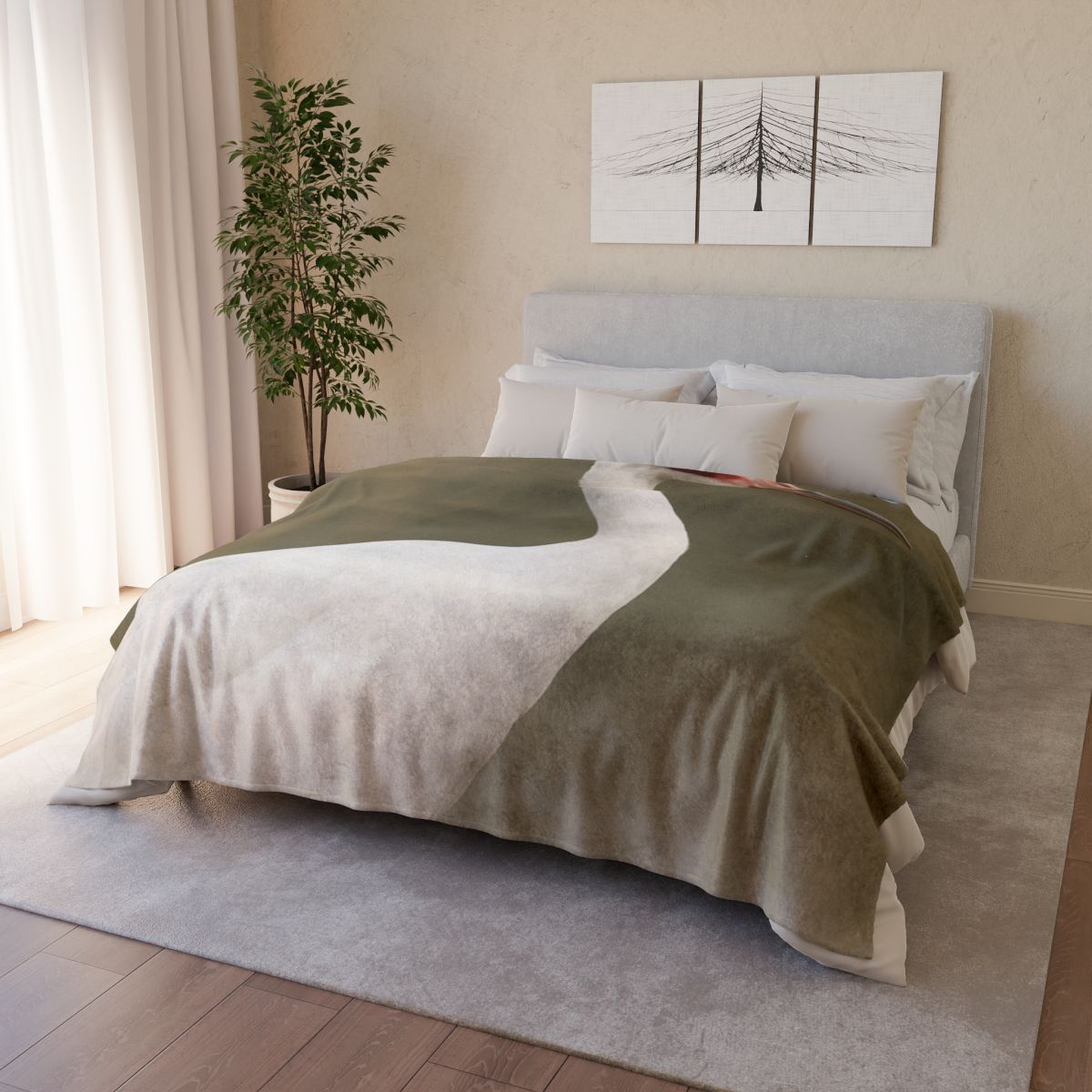 Silver Poise Whooping Crane custom blankets