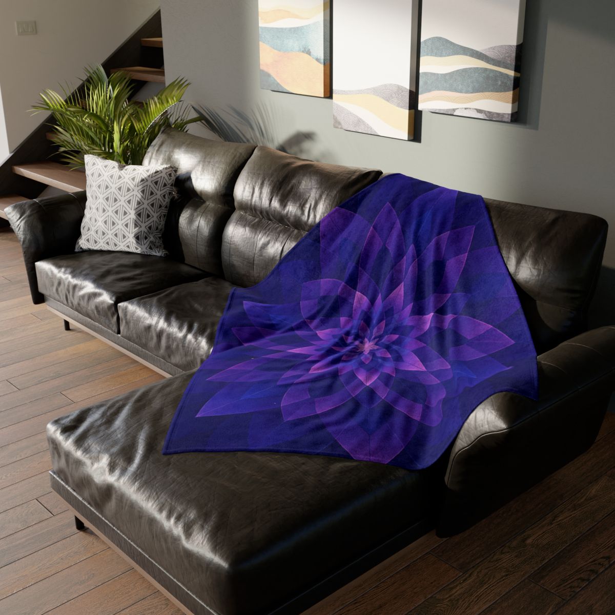 Petal Prism Overlap stylish throw blankets
