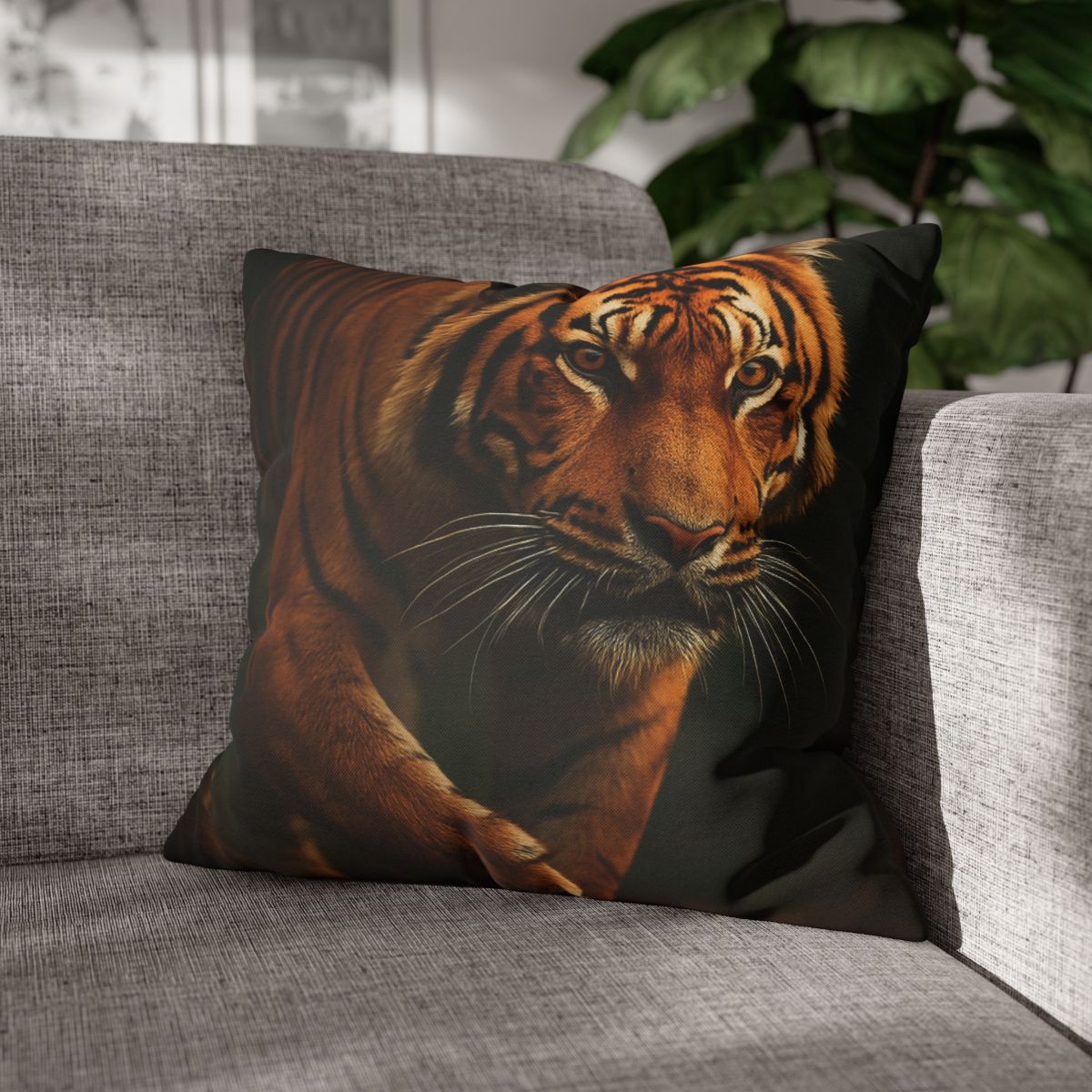 Forest Stalker Bengal Tiger trendy patterned pillow cases