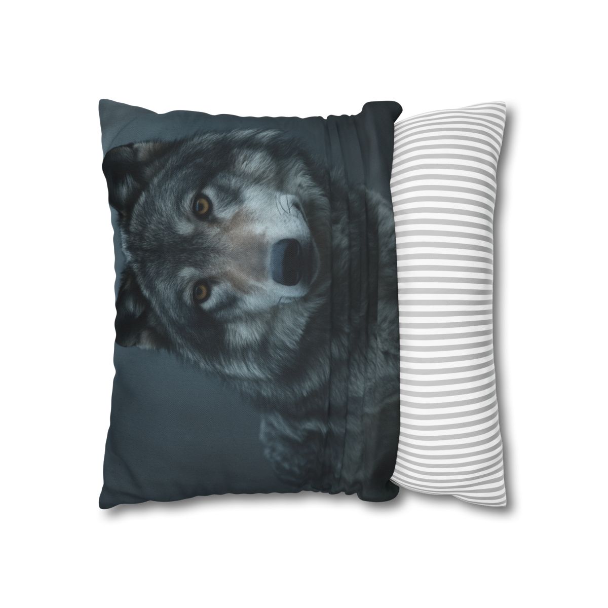 Moonlit Gaze Gray Wolf unique gift pillow cases