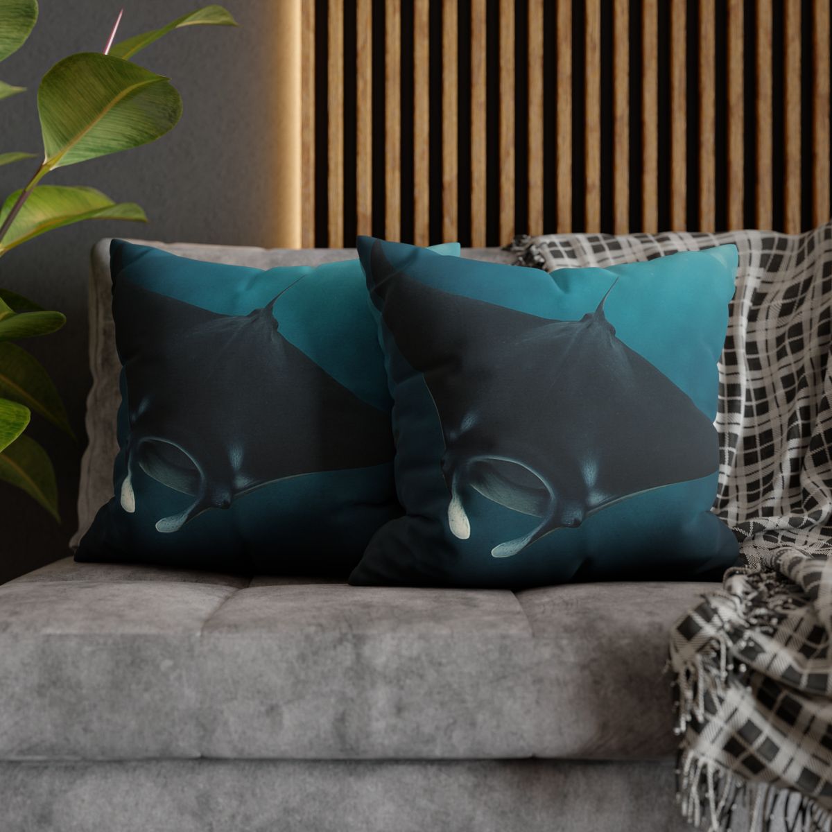Cosmic Glide Manta Ray unique gift pillow cases