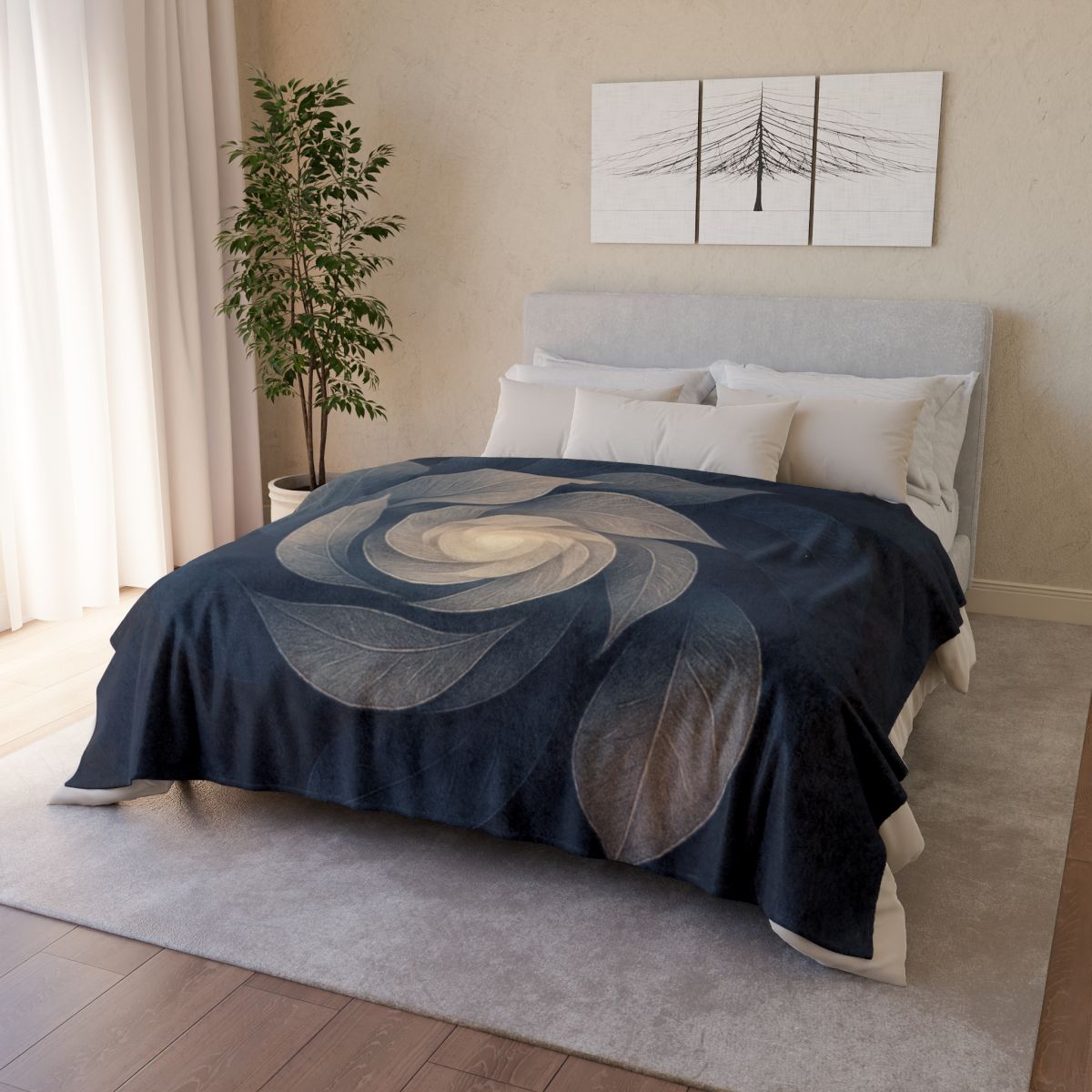 Petal Shadow Helix trendy patterned blankets