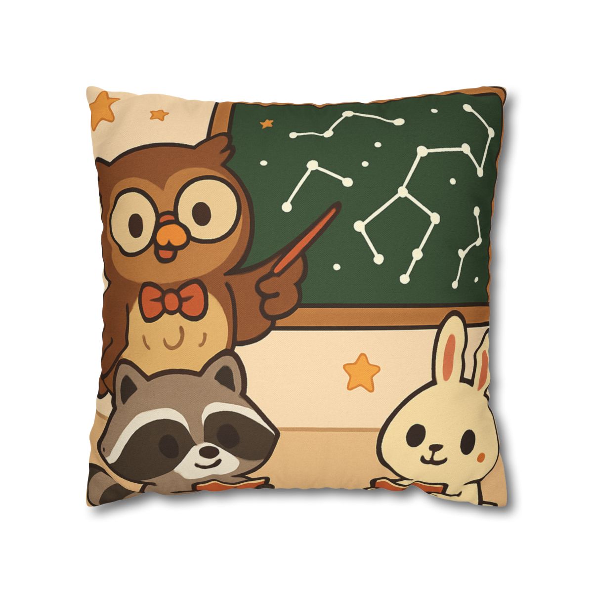 Comet Classroom Owl And The Star Map Chalkboard soft cotton pillow cases