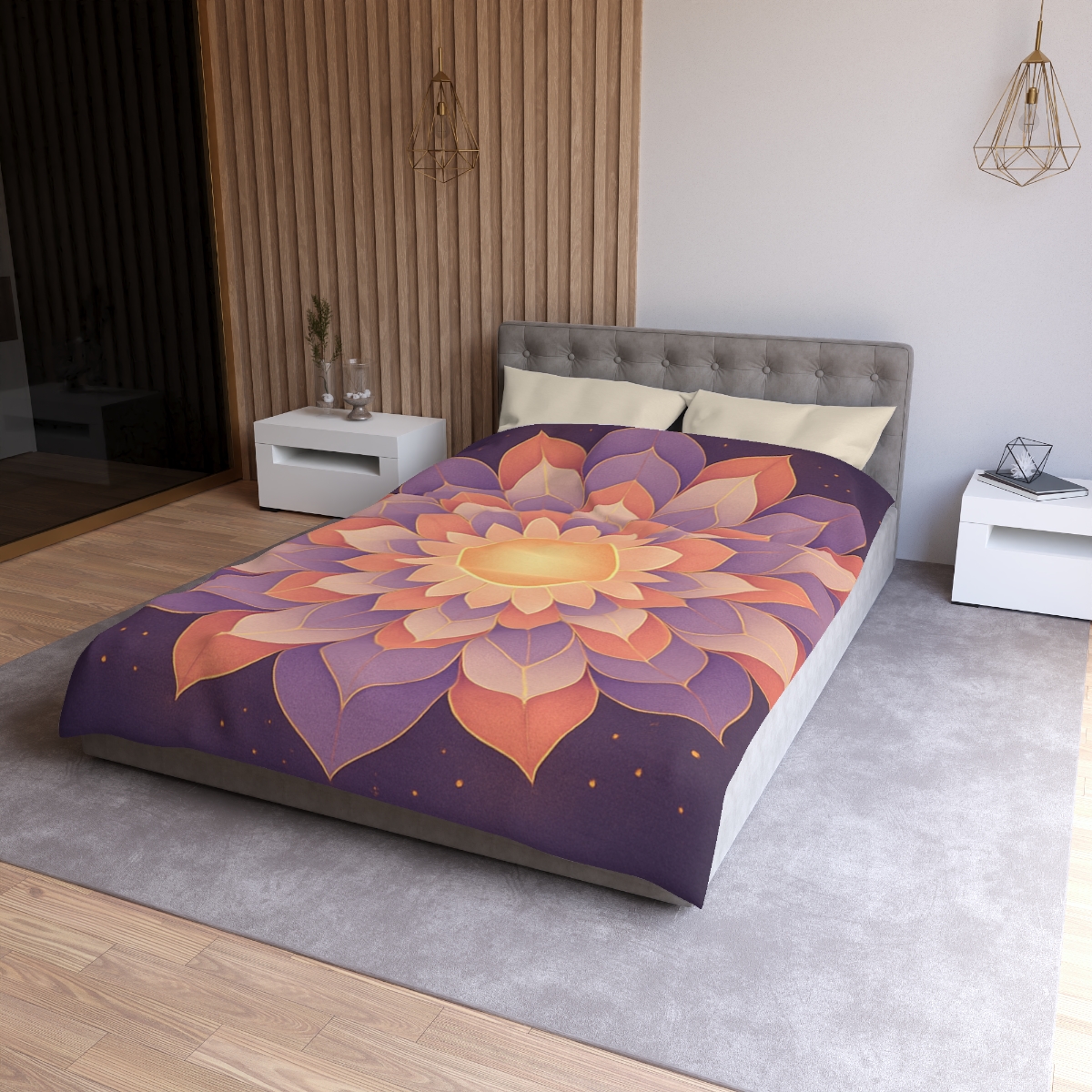 Petal Halo Mandala Drift soft comforter duvets