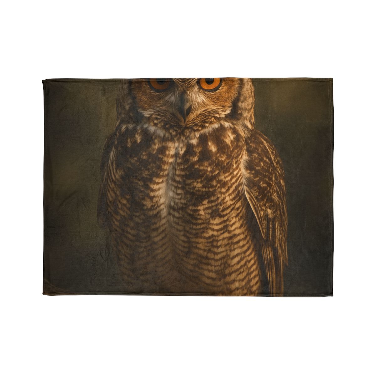 Nebula Gaze Great Horned Owl personalized cozy blankets