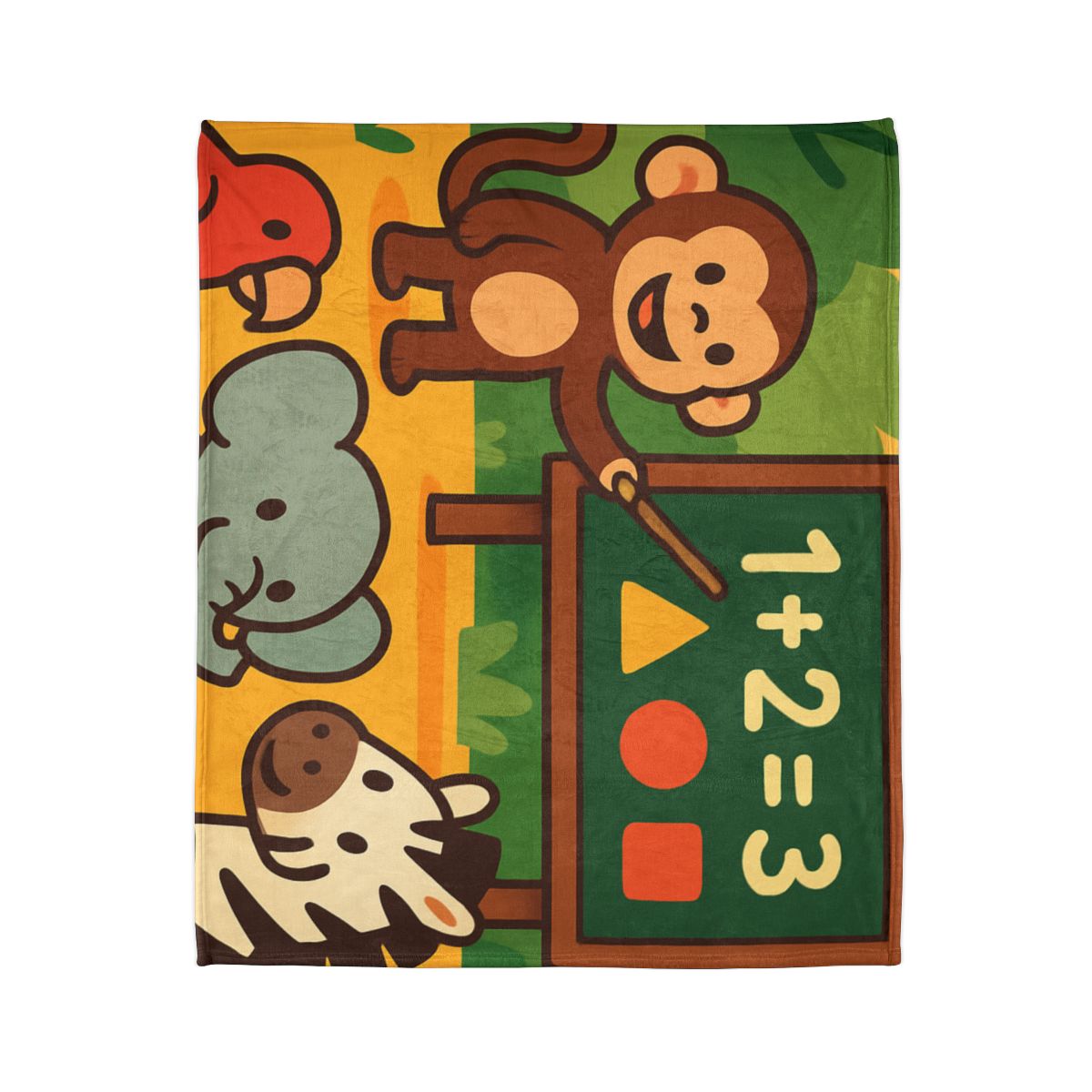 Jungle Math With Monkey And Friends trendy patterned blankets