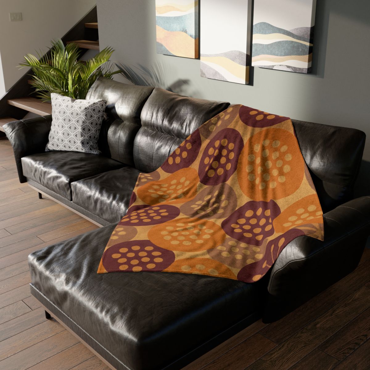 Seed Pod Cluster Mosaic custom blankets
