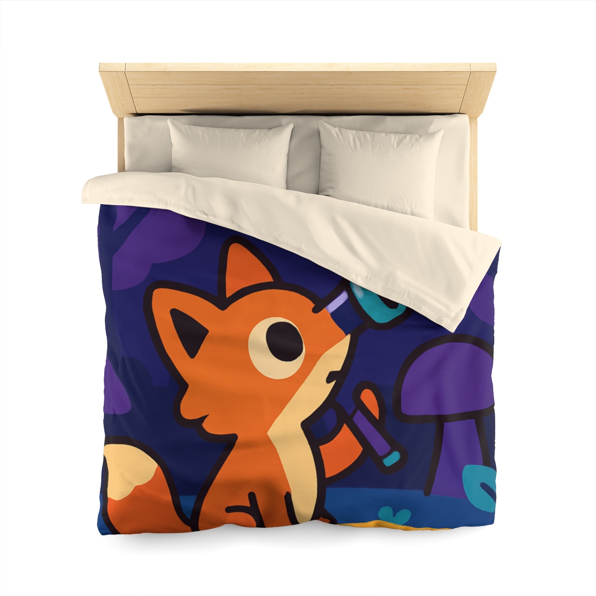 Nebula Forest Fox designer printed duvets