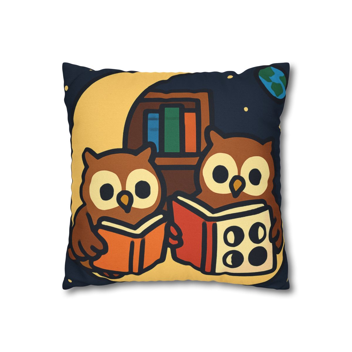 Lunar Library Owls custom pillow cases