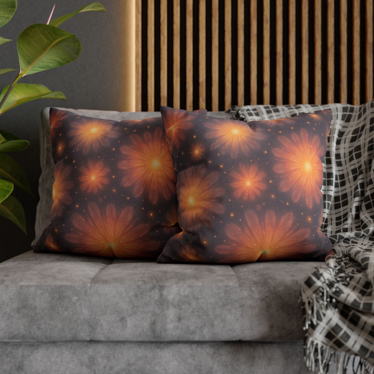 Photon Blossom Field designer print pillow cases