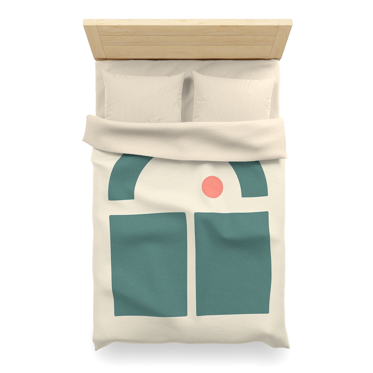 Arc Window Over Twin Blocks soft comforter duvets