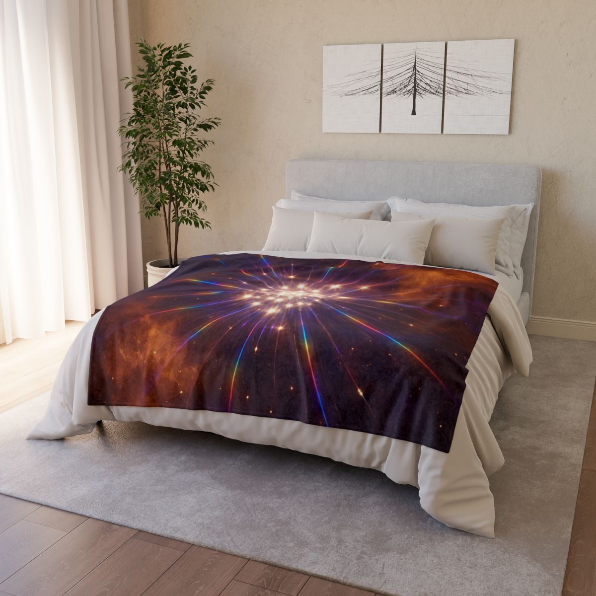 Starburst Cluster Mosaic designer printed blankets