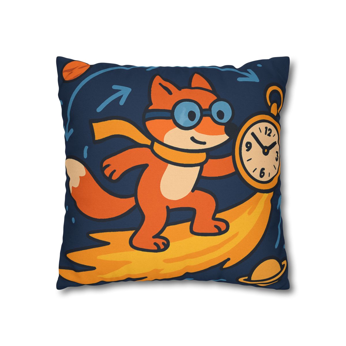 Time Traveling Comet Fox designer print pillow cases