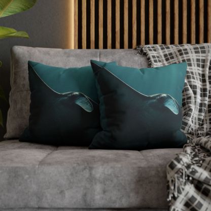 Glasswing Glide Manta Ray designer print pillow cases