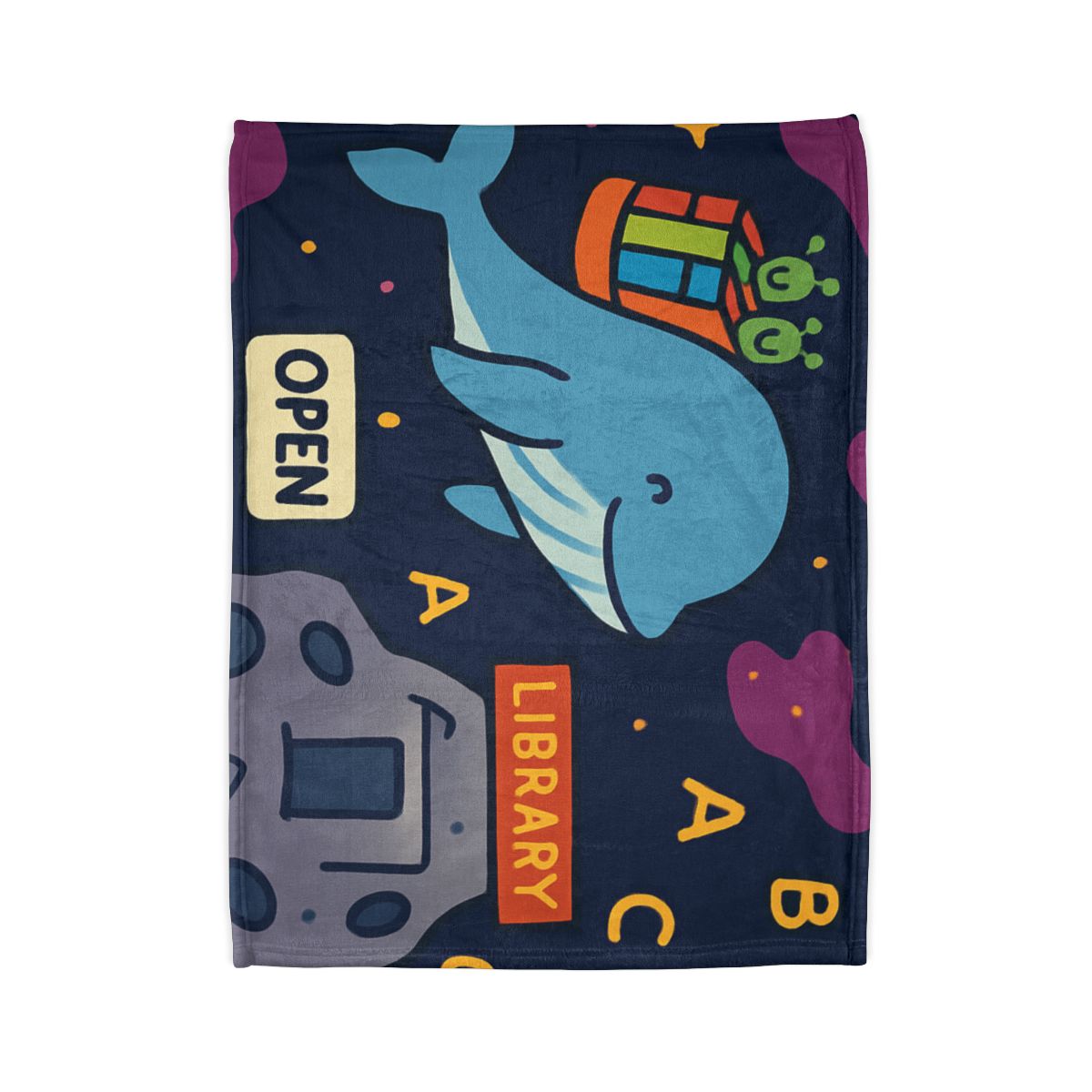Nebula Library Whale decorative home blankets