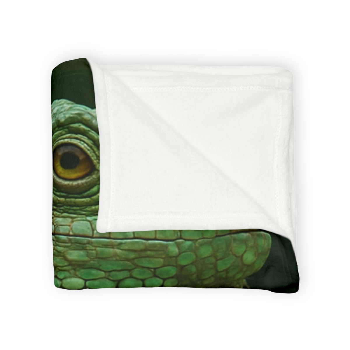 Verdant Gaze Green Iguana decorative home blankets