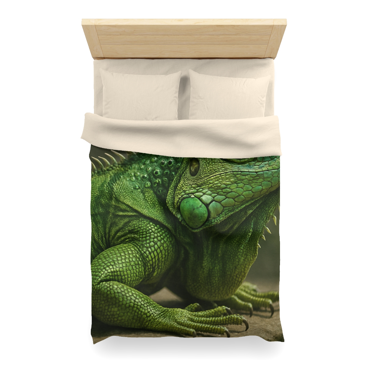 Stone Quiet Green Iguana personalized bedding duvets