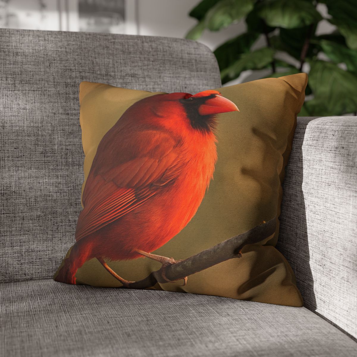 Crimson Pulse Northern Cardinal trendy patterned pillow cases