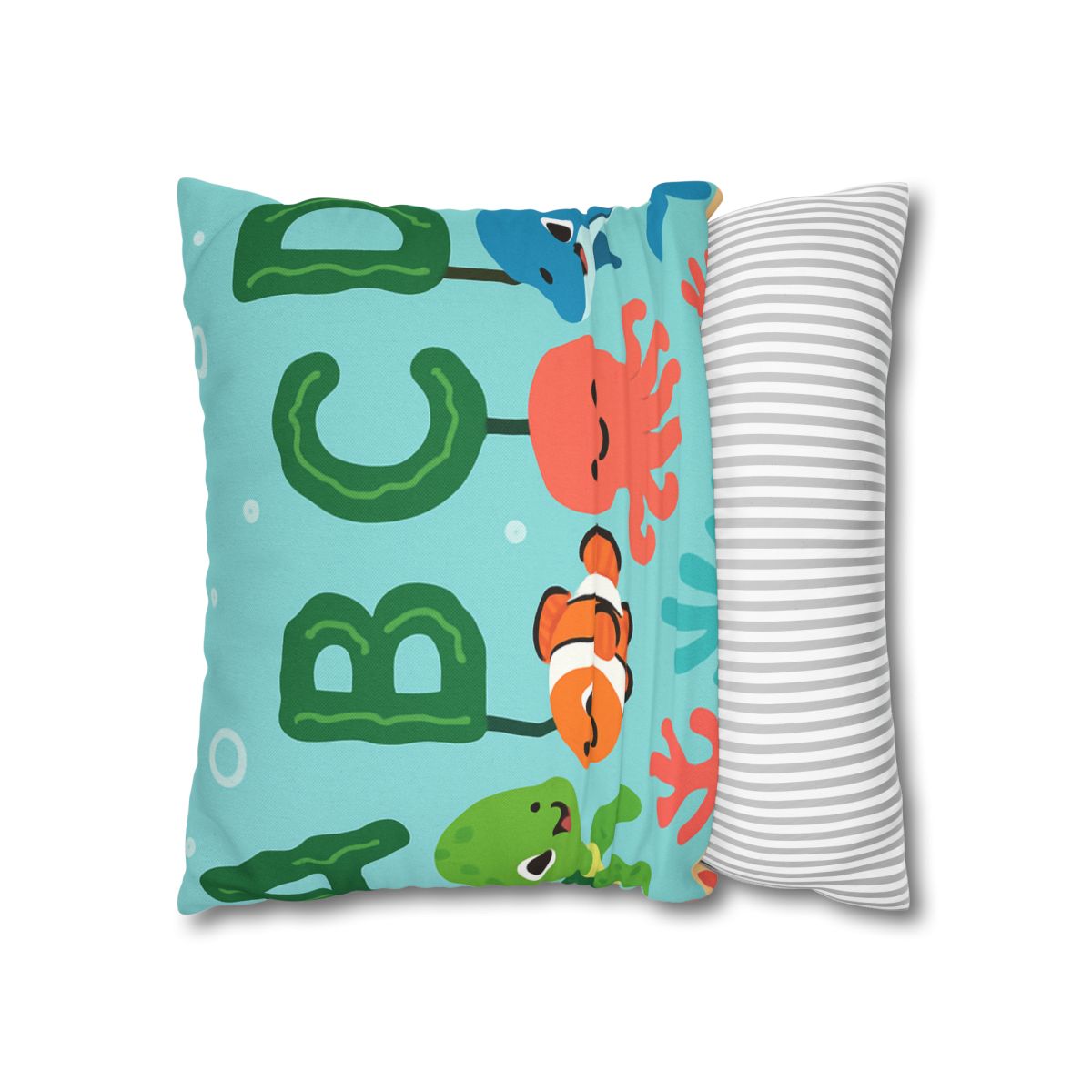 Coral Reef Alphabet Parade soft cotton pillow cases