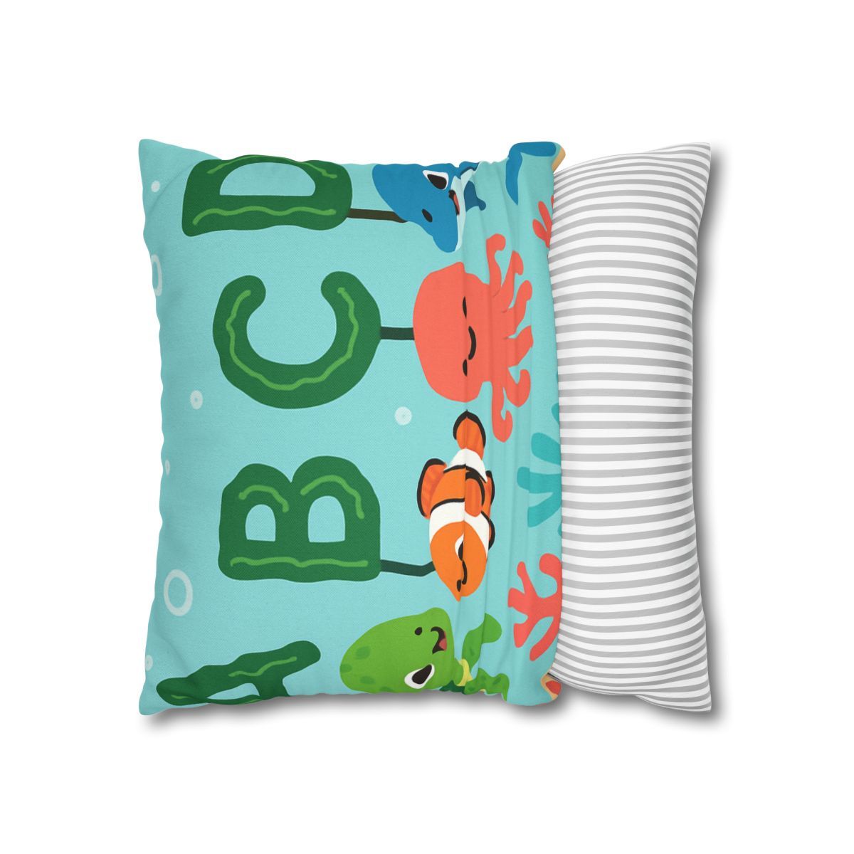 Coral Reef Alphabet Parade soft cotton pillow cases