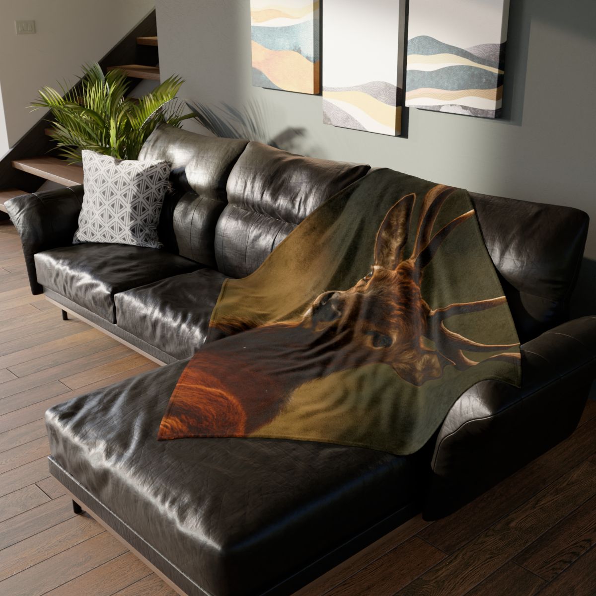 Amber Glance Red Deer decorative home blankets