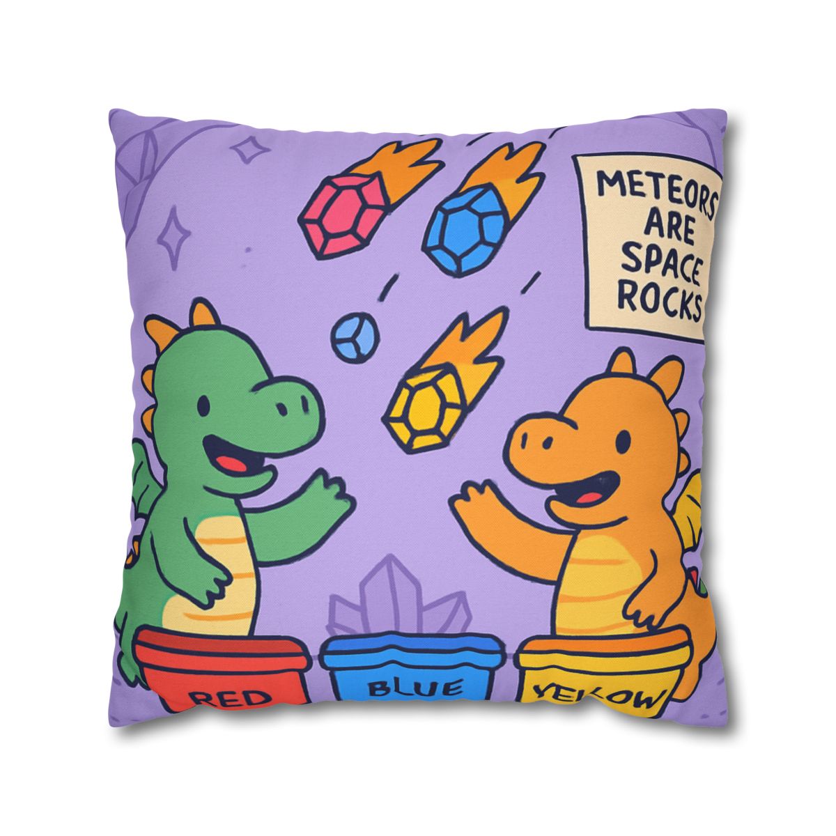 Crystal Cave Dragons Sorting Gem Meteors trendy patterned pillow cases