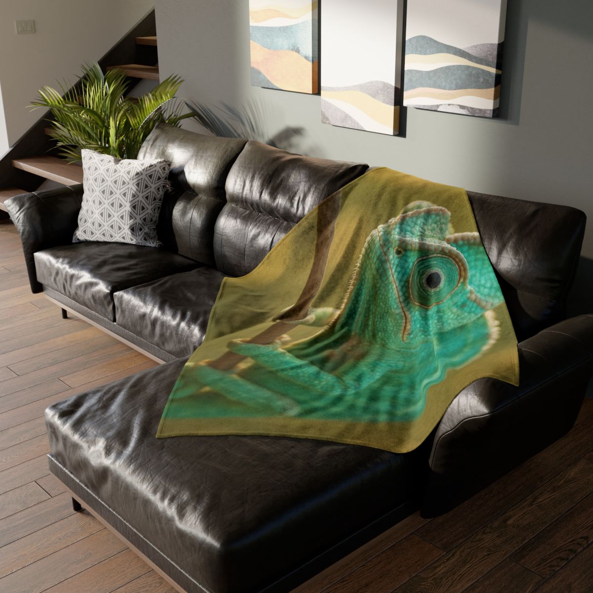 Prism Gaze Veiled Chameleon trendy patterned blankets