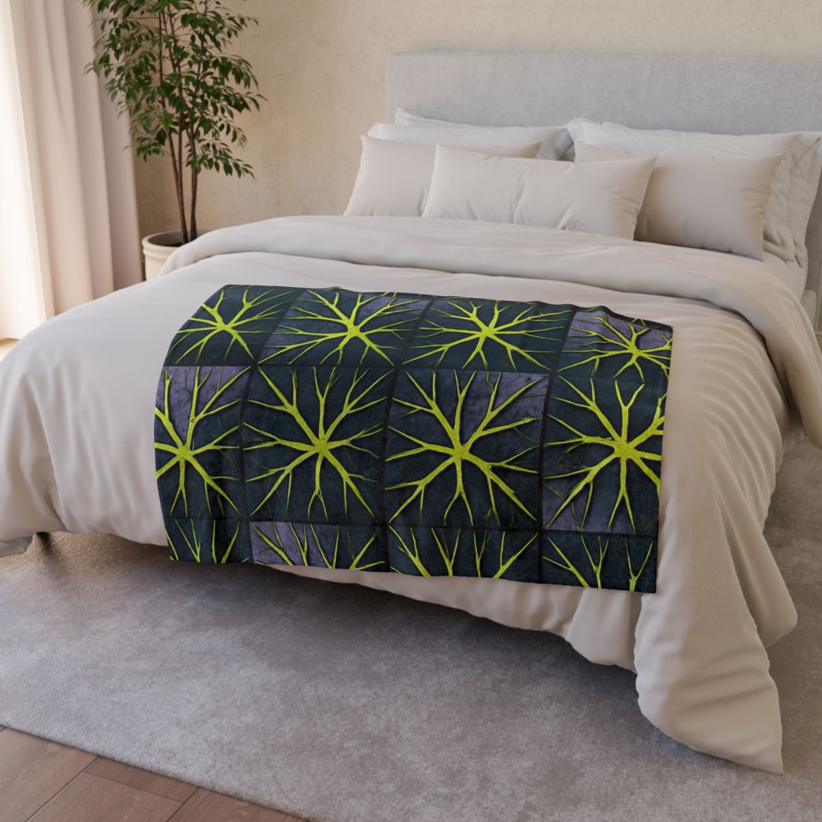 Venation Starburst Mosaic trendy patterned blankets