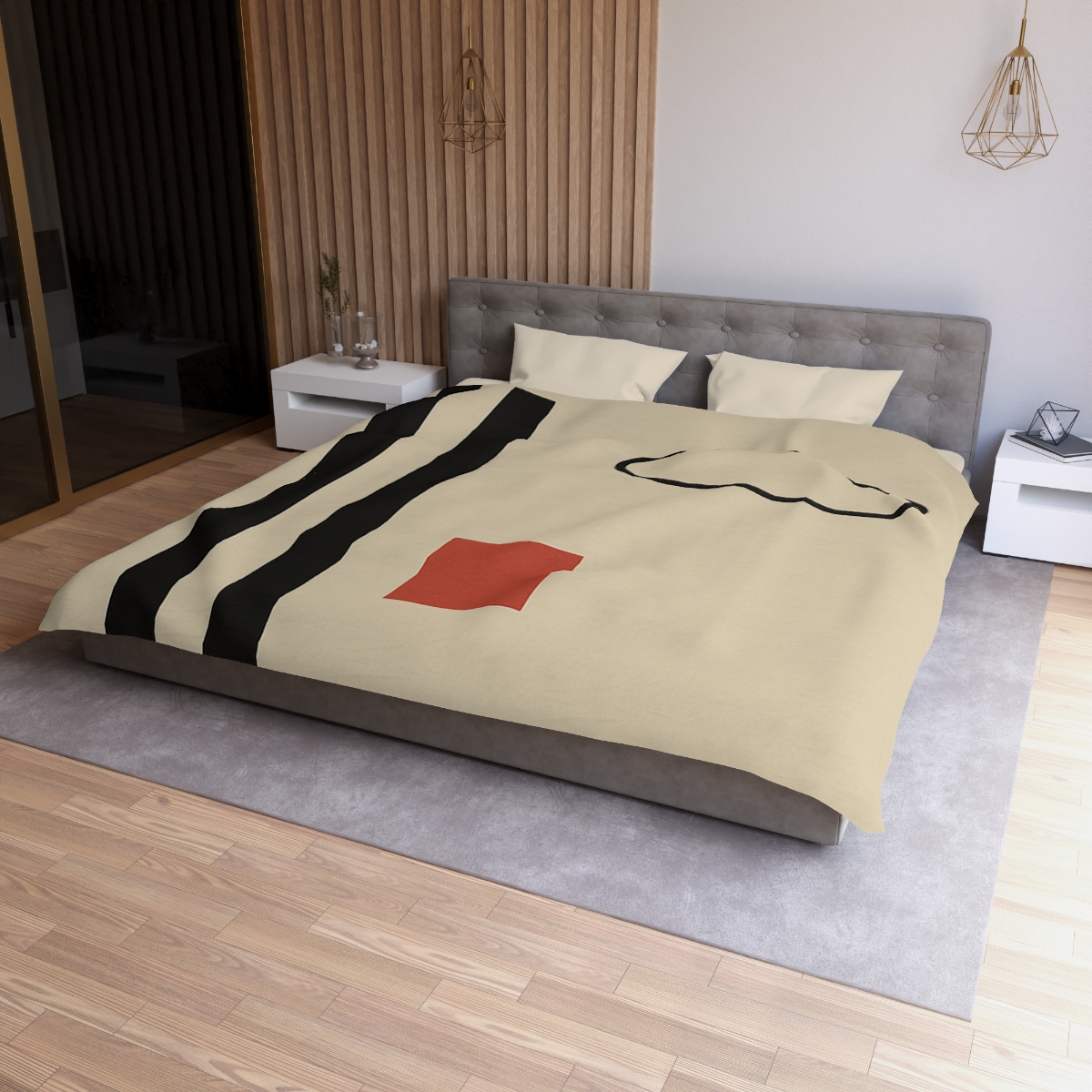 Aligned Posts With Floating Oval stylish duvet covers