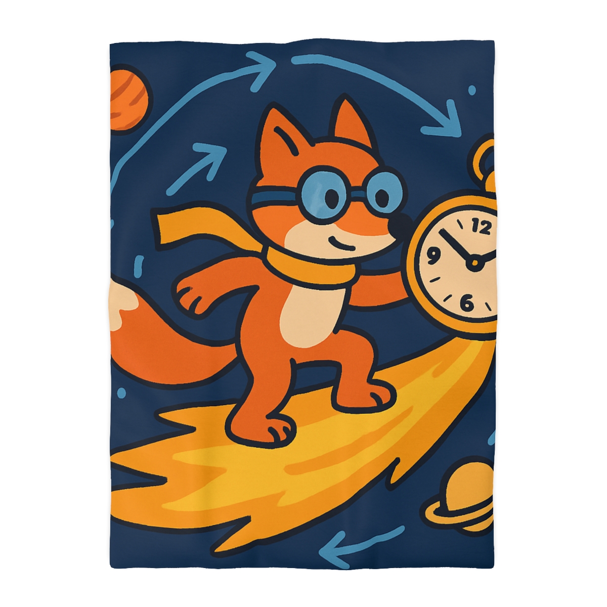 Time Traveling Comet Fox stylish duvet covers