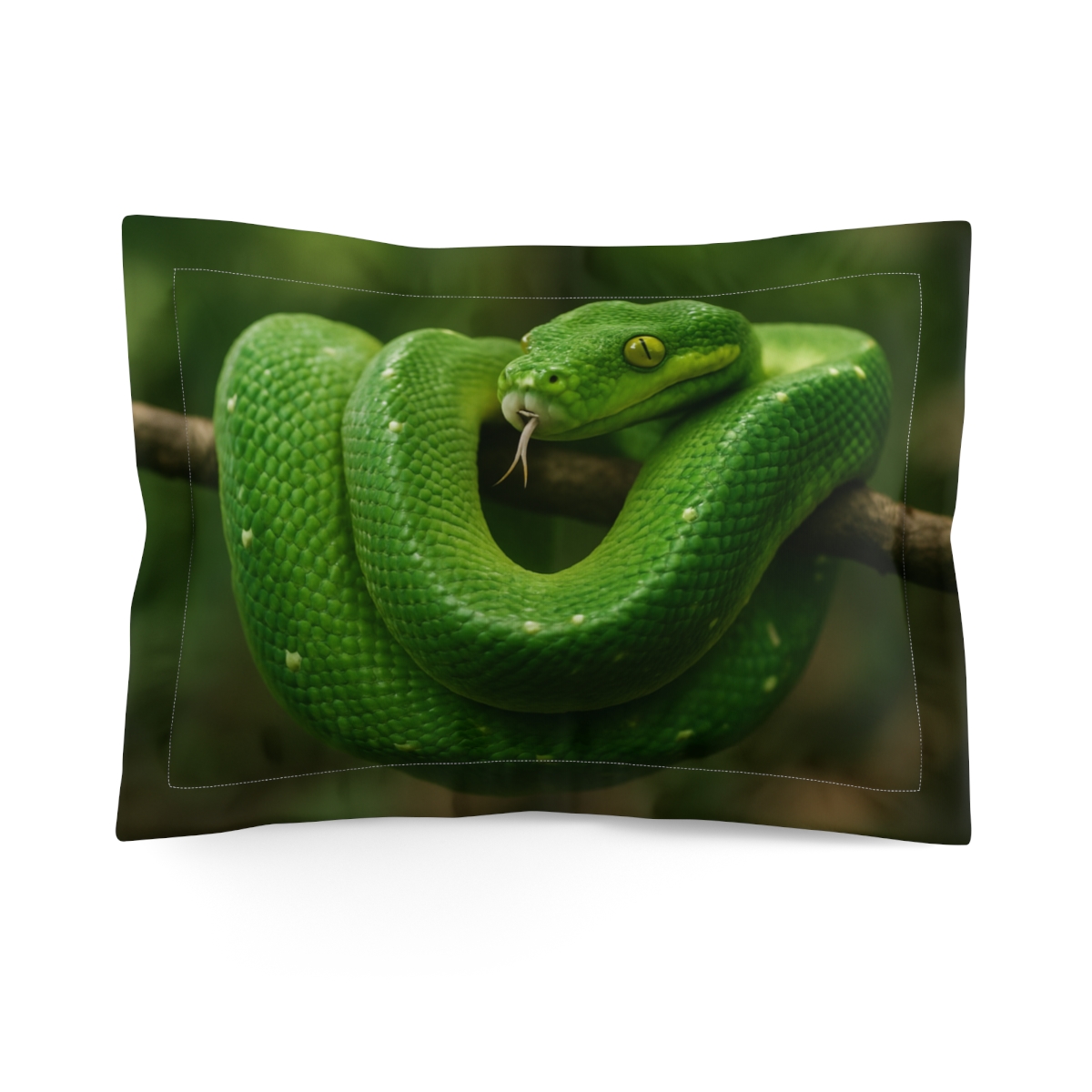 Emerald Coil Green Tree Python soft plush pillows