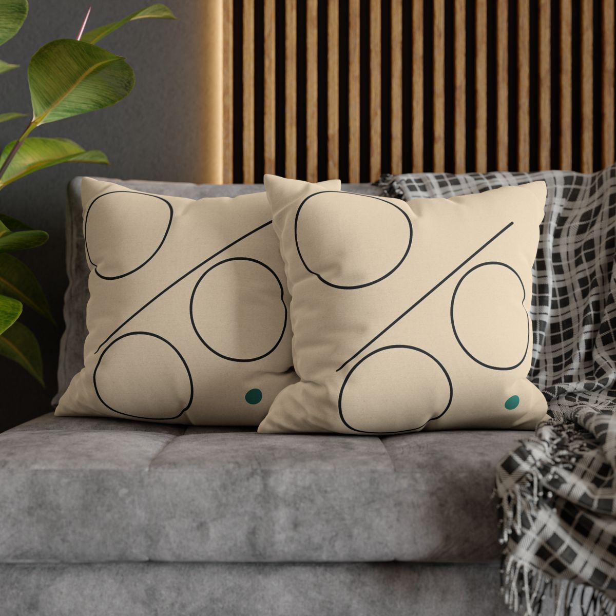Triad Discs With Shared Tangent Line personalized pillow covers