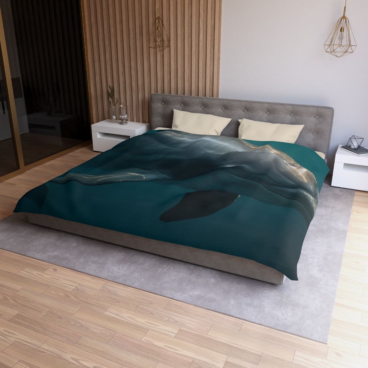 Nebula Drift Bottlenose Dolphin soft comforter duvets