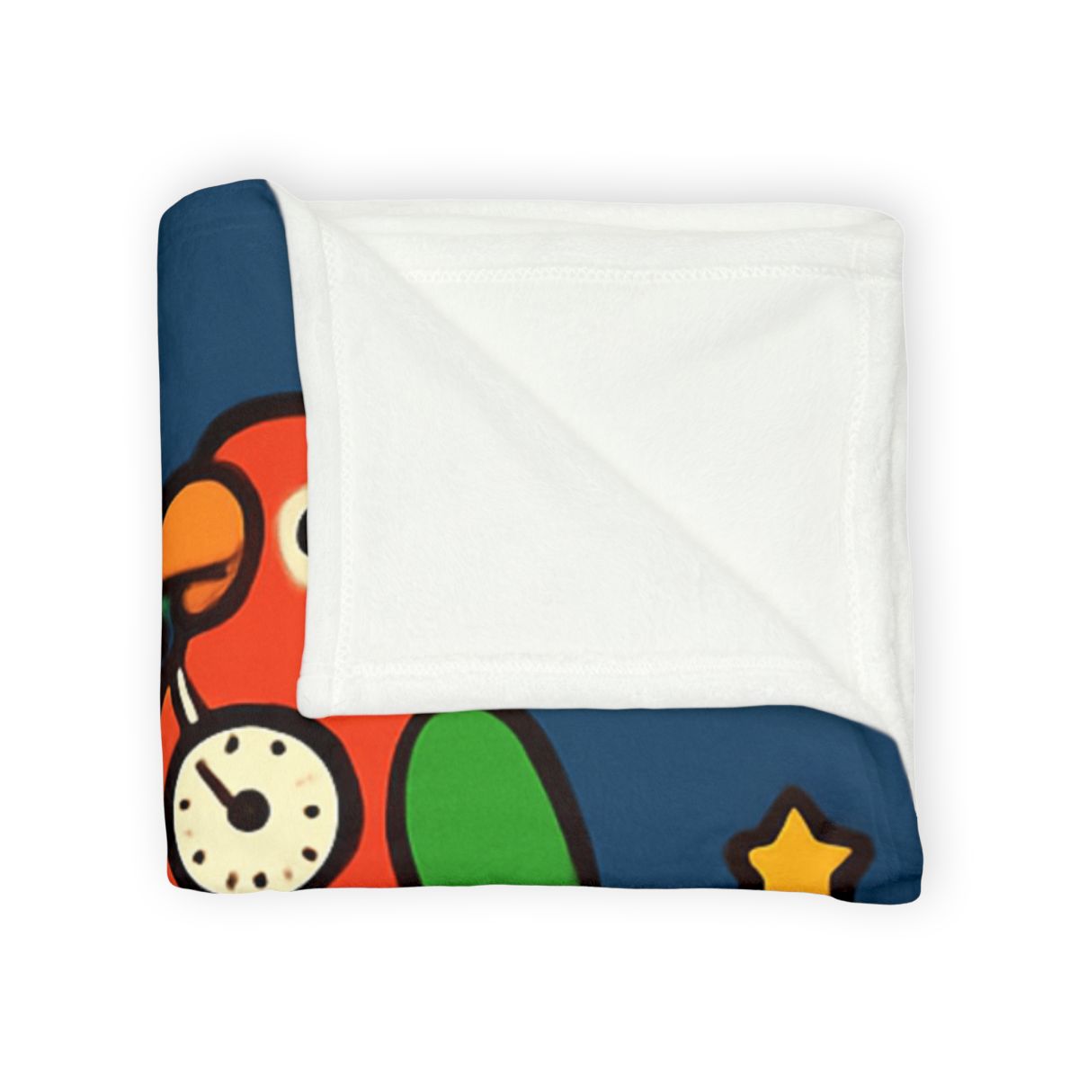 Time Traveling Parrot Planet personalized cozy blankets