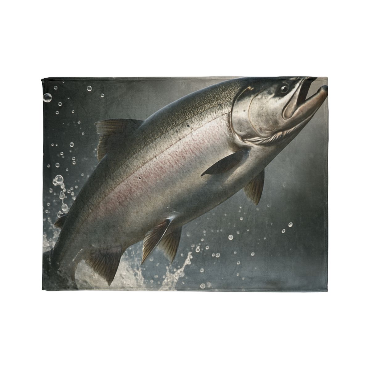 Silver Surge Chinook Salmon personalized cozy blankets