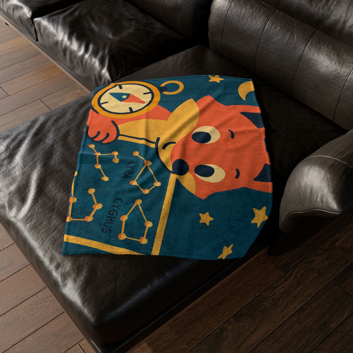 Star Map Explorer Fox decorative home blankets