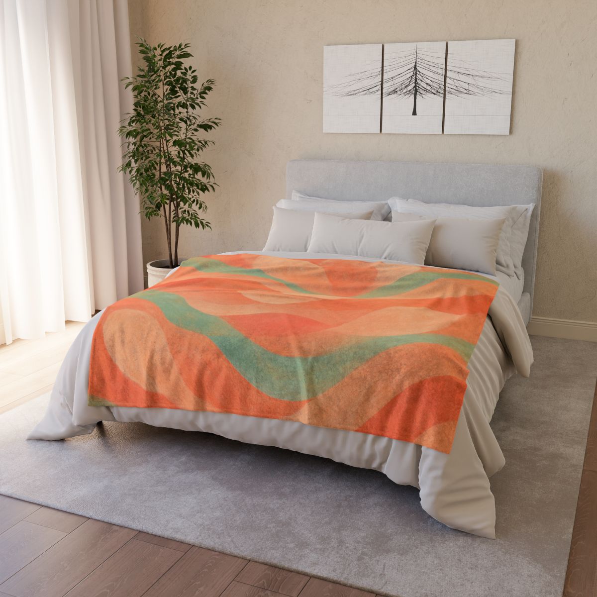 Petal Ripple Dynamics trendy patterned blankets