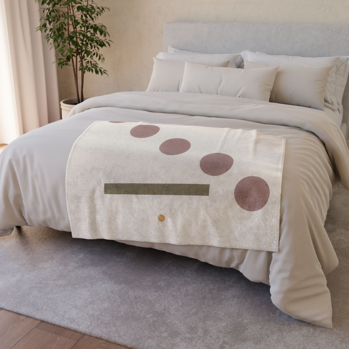 Gentle Zigzag Of Small Circles designer printed blankets
