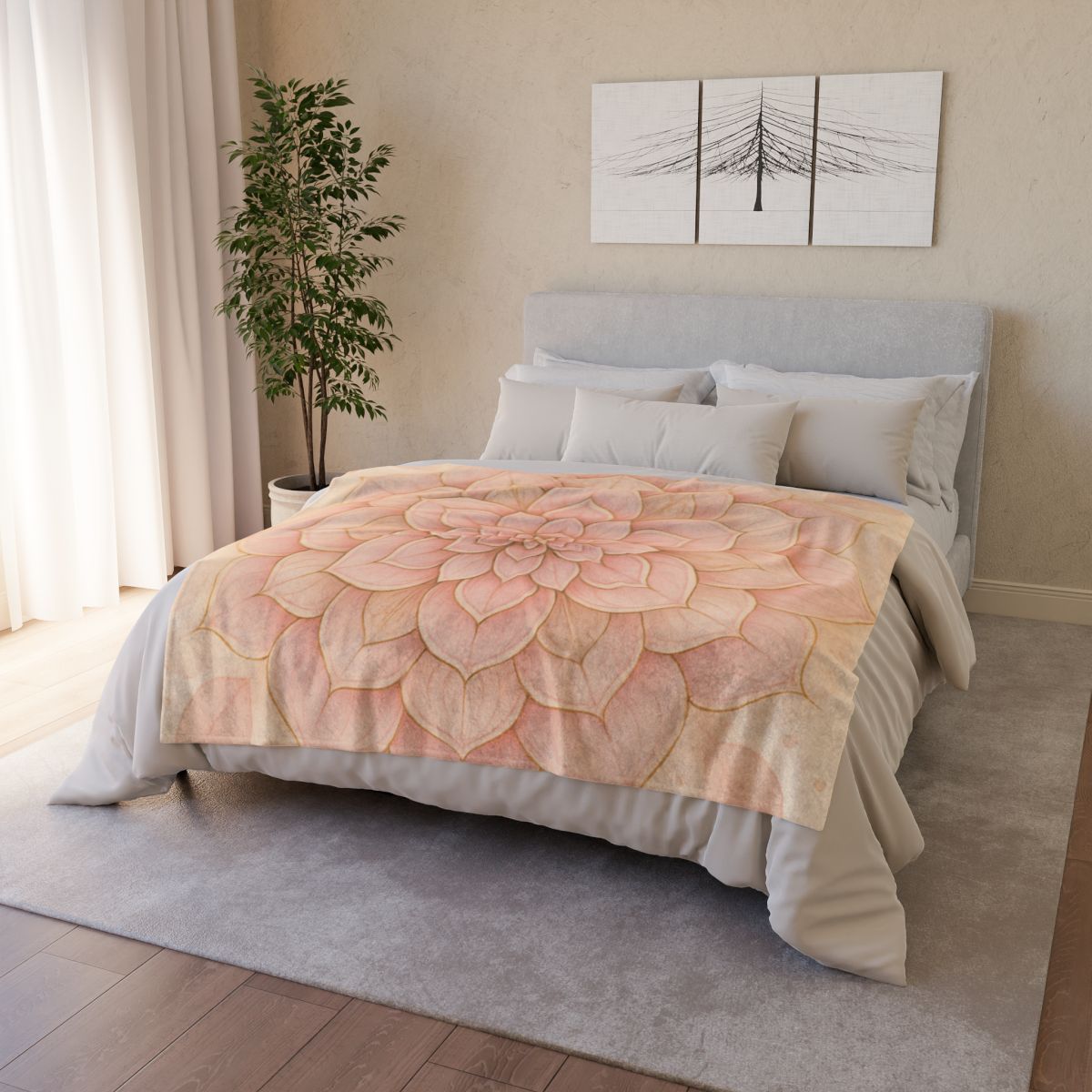 Petal Concentric Chorus stylish throw blankets