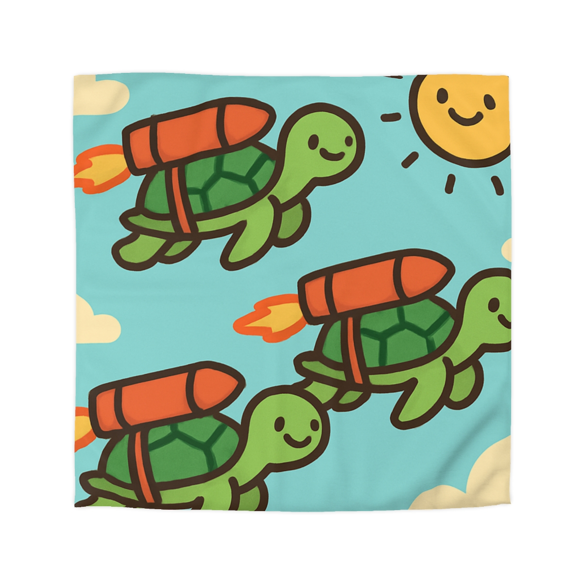 Rocket Powered Turtles soft comforter duvets
