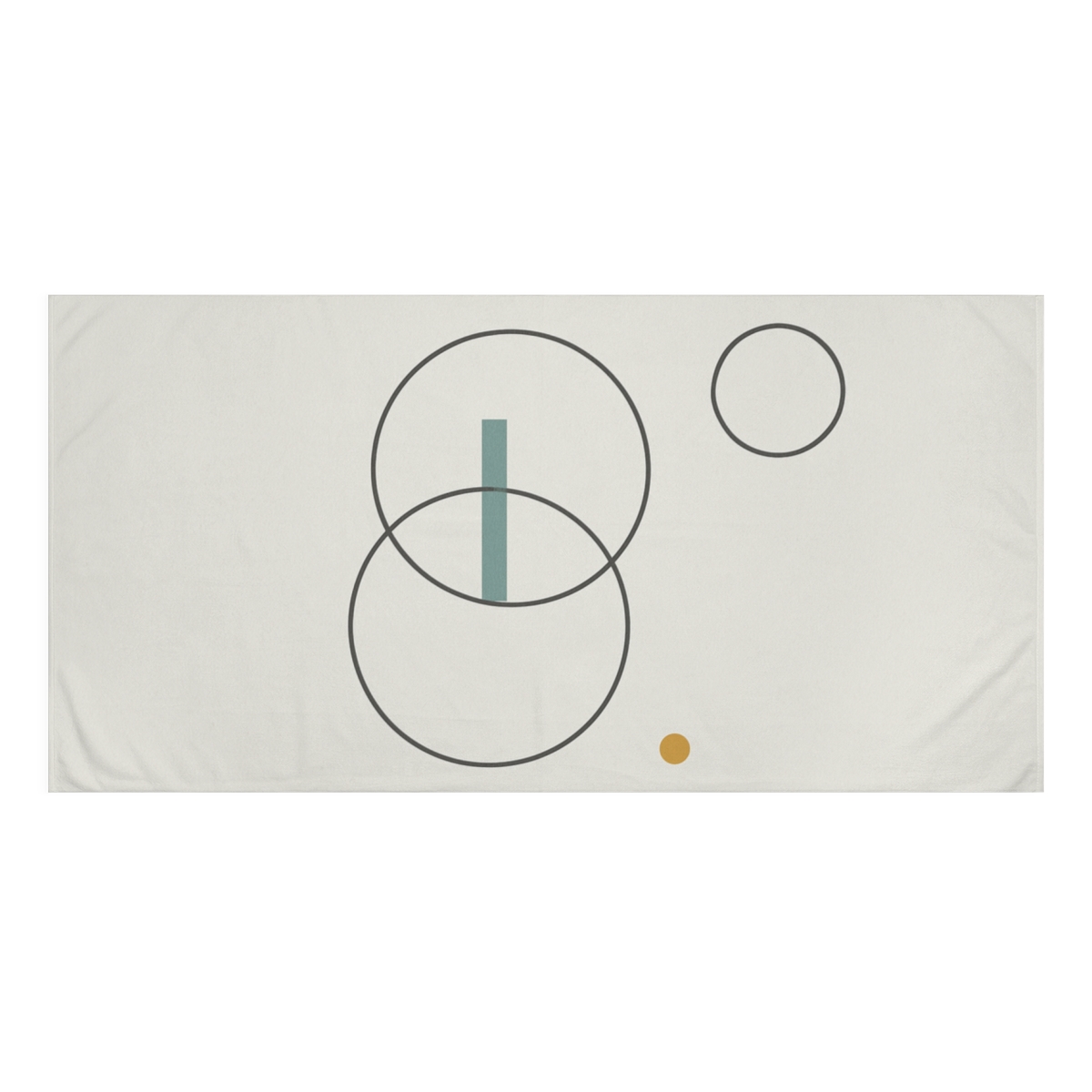 Three Rings With Shared Tangent personalized bath towels