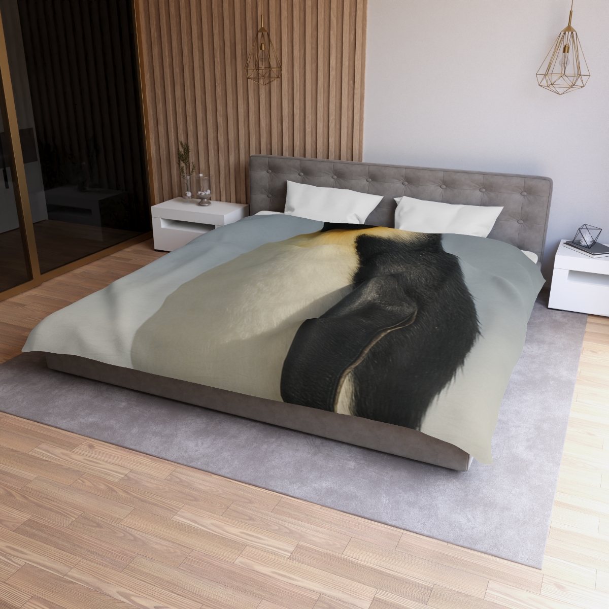 Glacier Gleam Emperor Penguin stylish duvet covers
