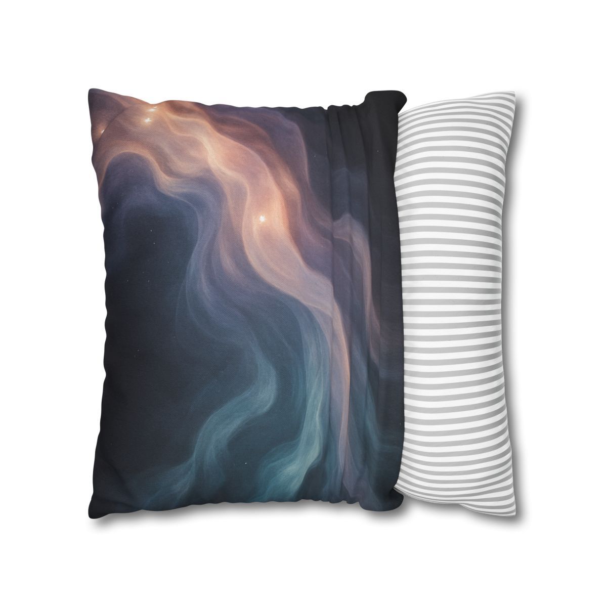 Prismatic Nebula Silk Drift personalized pillow covers