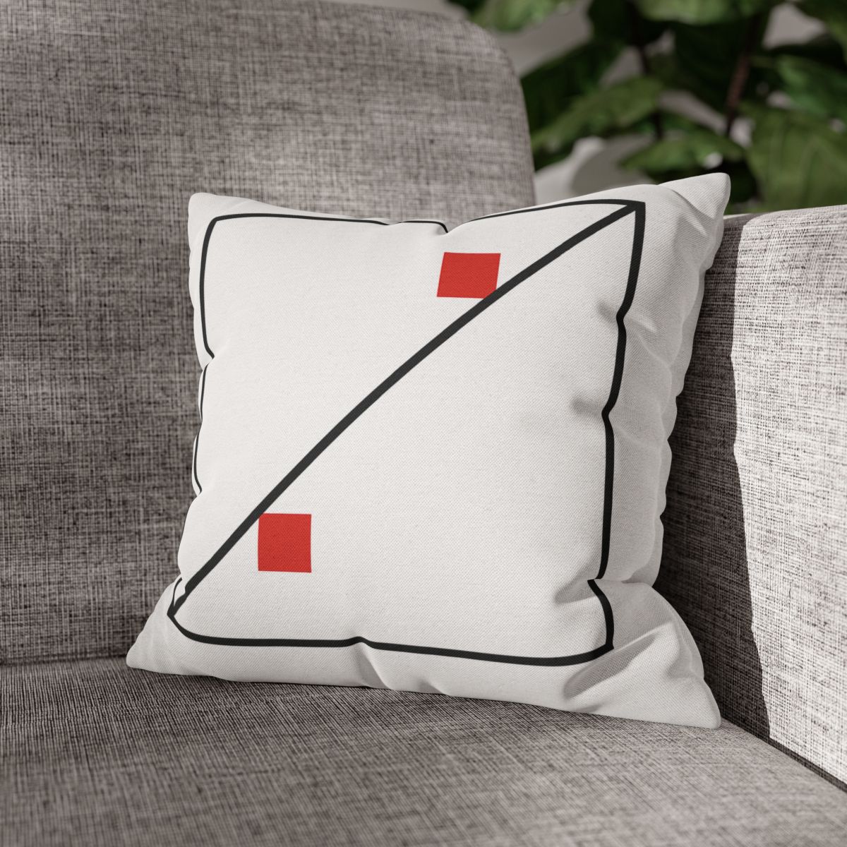 Diagonal Frame Split designer print pillow cases
